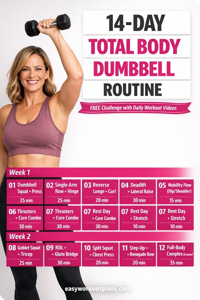14-Day Total-Body Dumbbell Workout Plan For Strength Mobility And Results