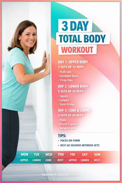 Beginner At Home Total Body Workout Plan