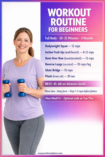 Beginner Workout Plan For Full Body Fitness