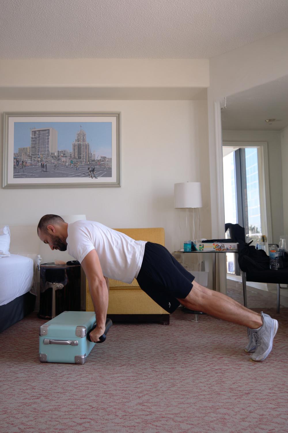 4. Minute Weight Loss Workout: Hotel-Room Suitcase Strength Blaster