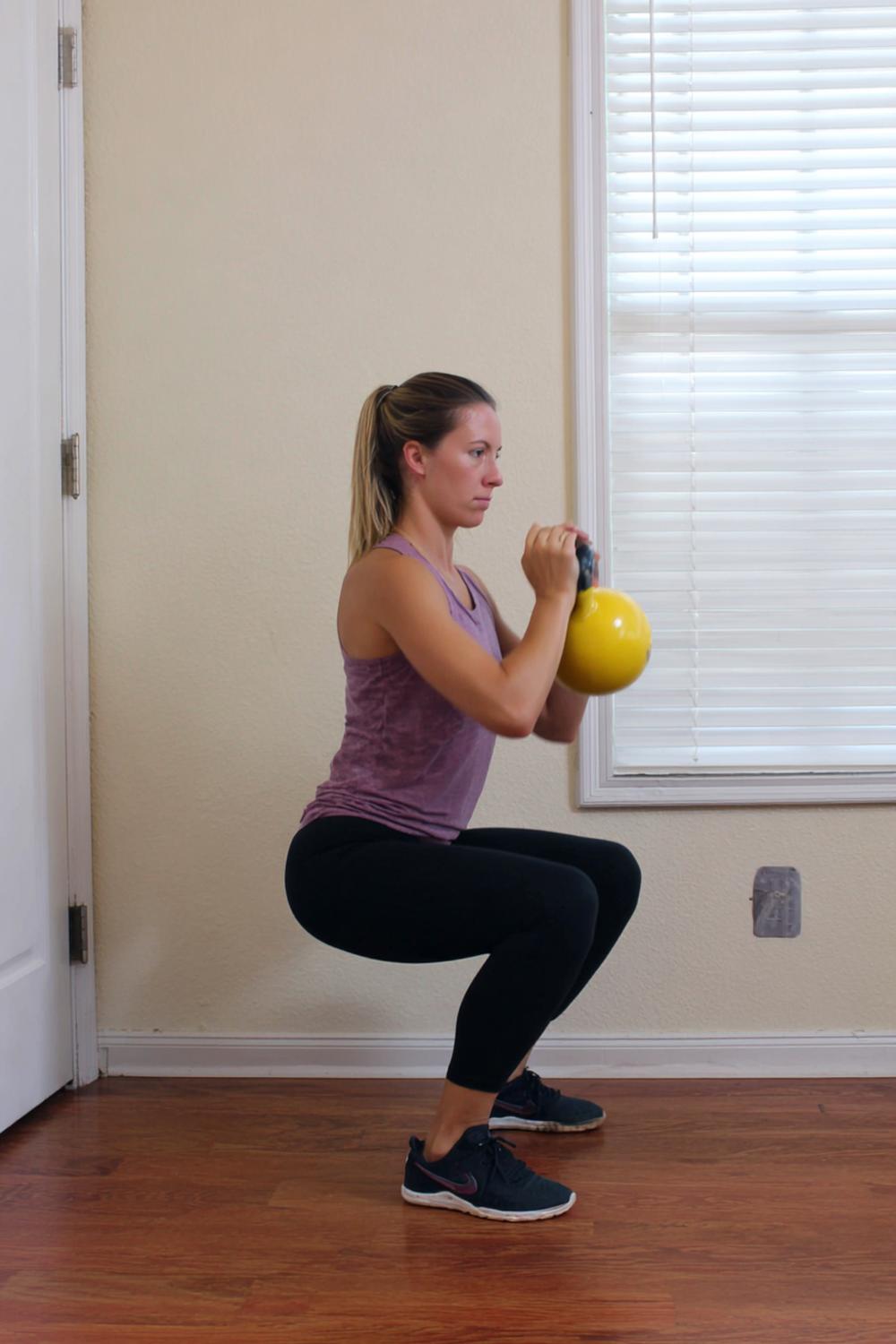 7. Minute Weight Loss Workout: Kettlebell Swing and Goblet Squat Combo