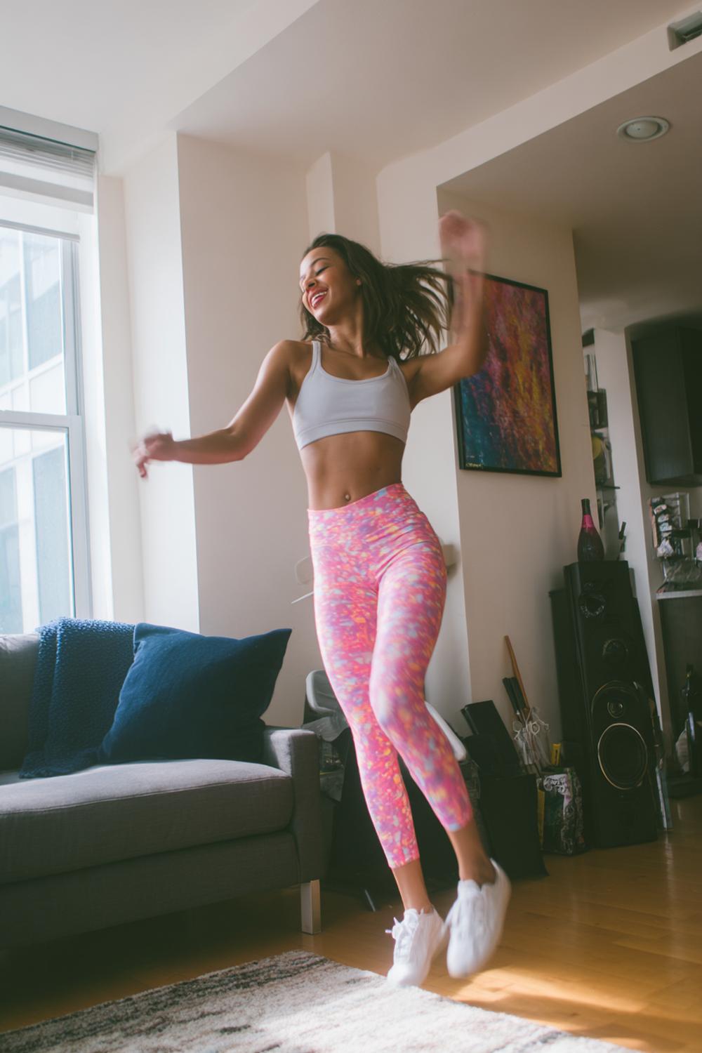 10. At Home Weight Loss Workouts: Dance Cardio Routine with a Playlist and a Clear Rug-Free Zone