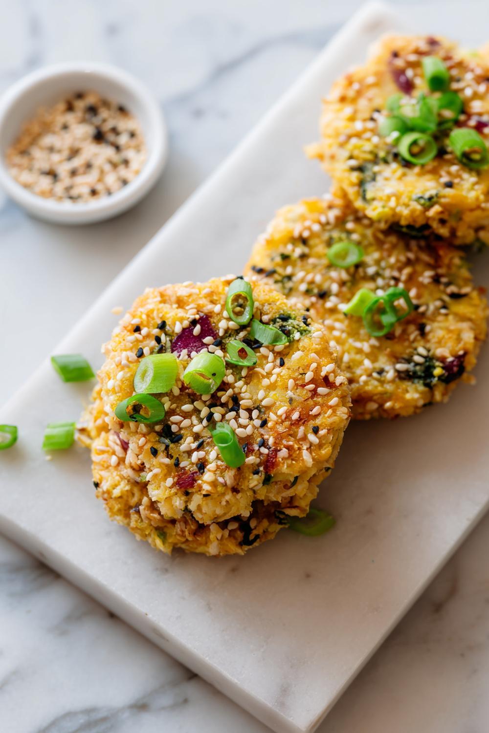 30. Crispy Rice Tuna Cakes with Scallion Confetti Dairy Free Protein Snacks 2026