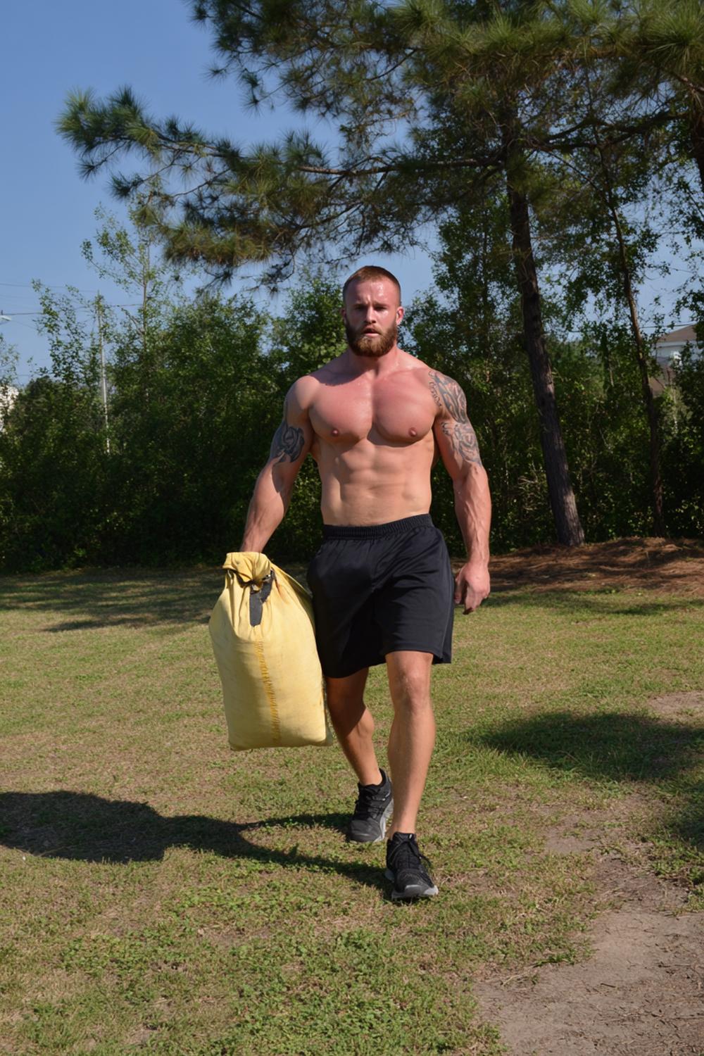 12. Full Body Weight Loss Routine: Sandbag Ground-to-Shoulder and Carry for Real-World Strength
