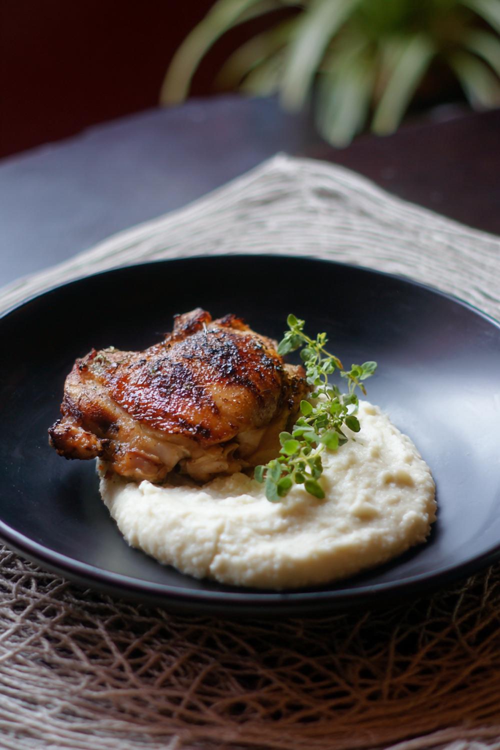 22. Gluten Free Athlete Meals 2026: Roasted Chicken Thighs with Crispy Skin and Cauliflower Mash