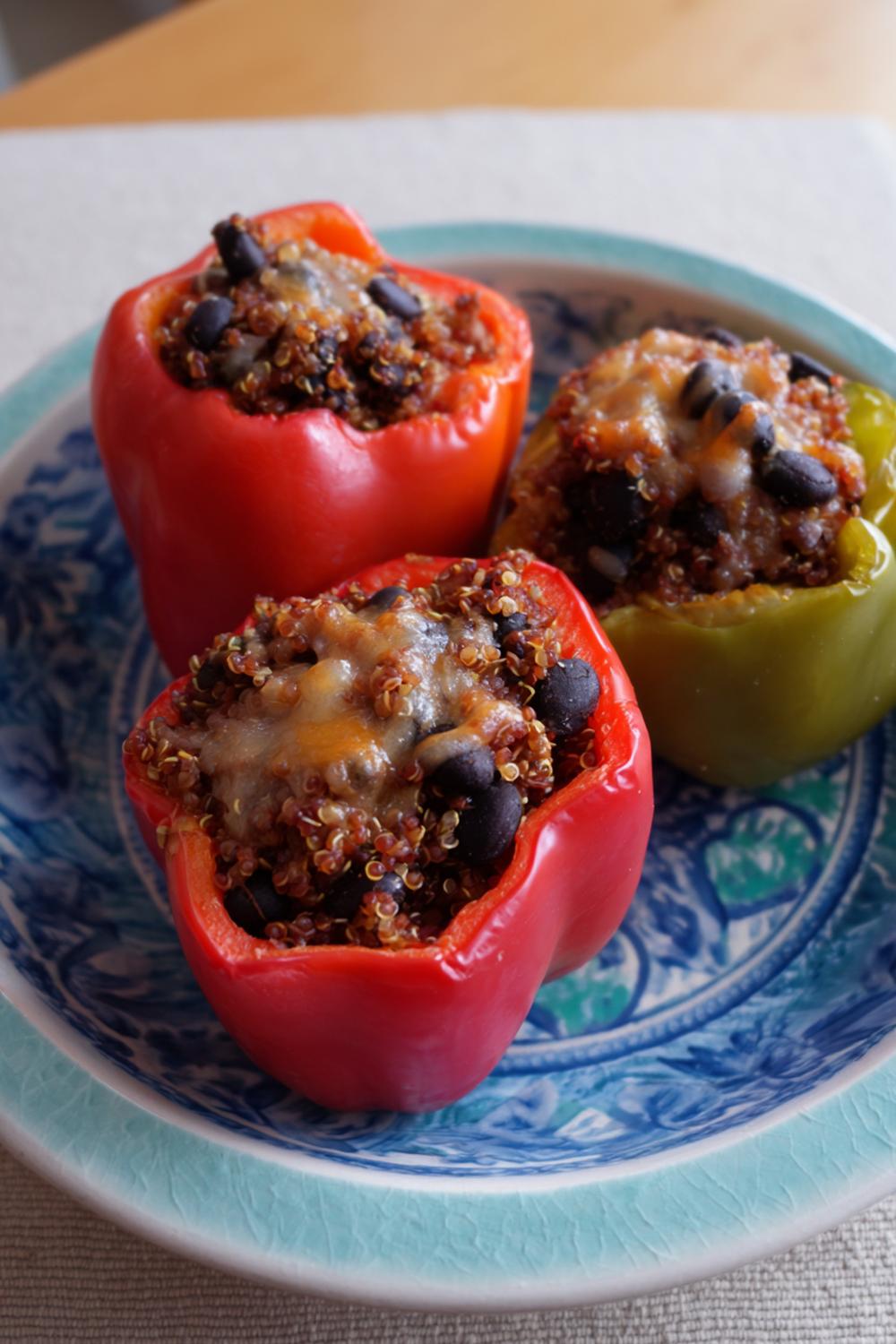 11. Healthy Recipes for Athletes 2026: Quinoa and Black Bean Stuffed Peppers with Melty Pepper-Jack Peaks
