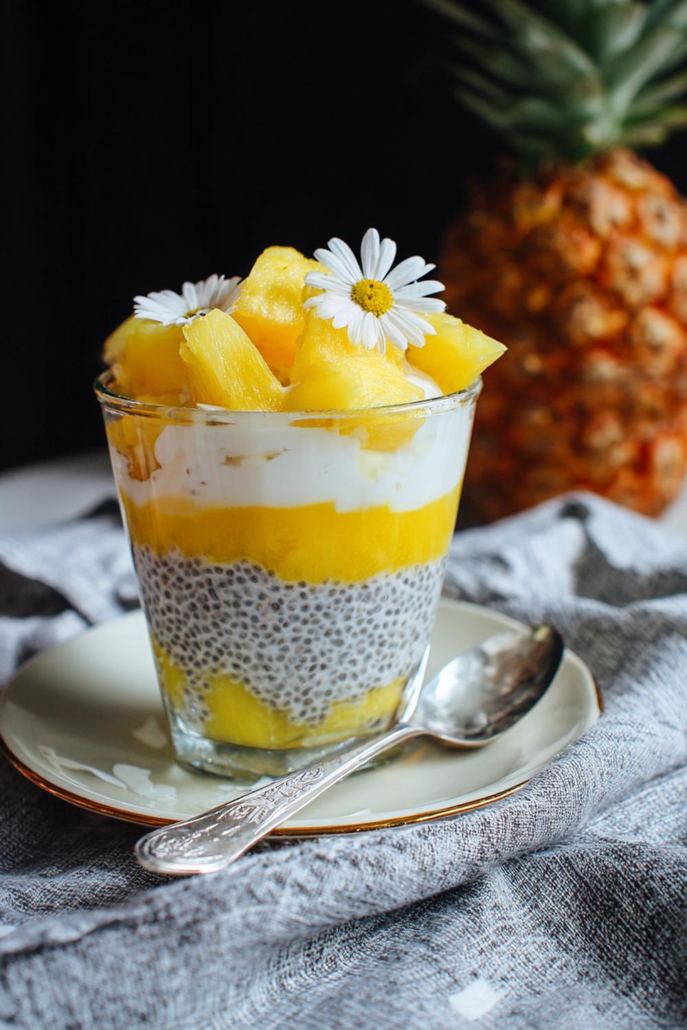 16. Healthy Recipes for Athletes 2026: Chia Seed Pudding with Coconut Milk and Pineapple “Sunrise” Layers