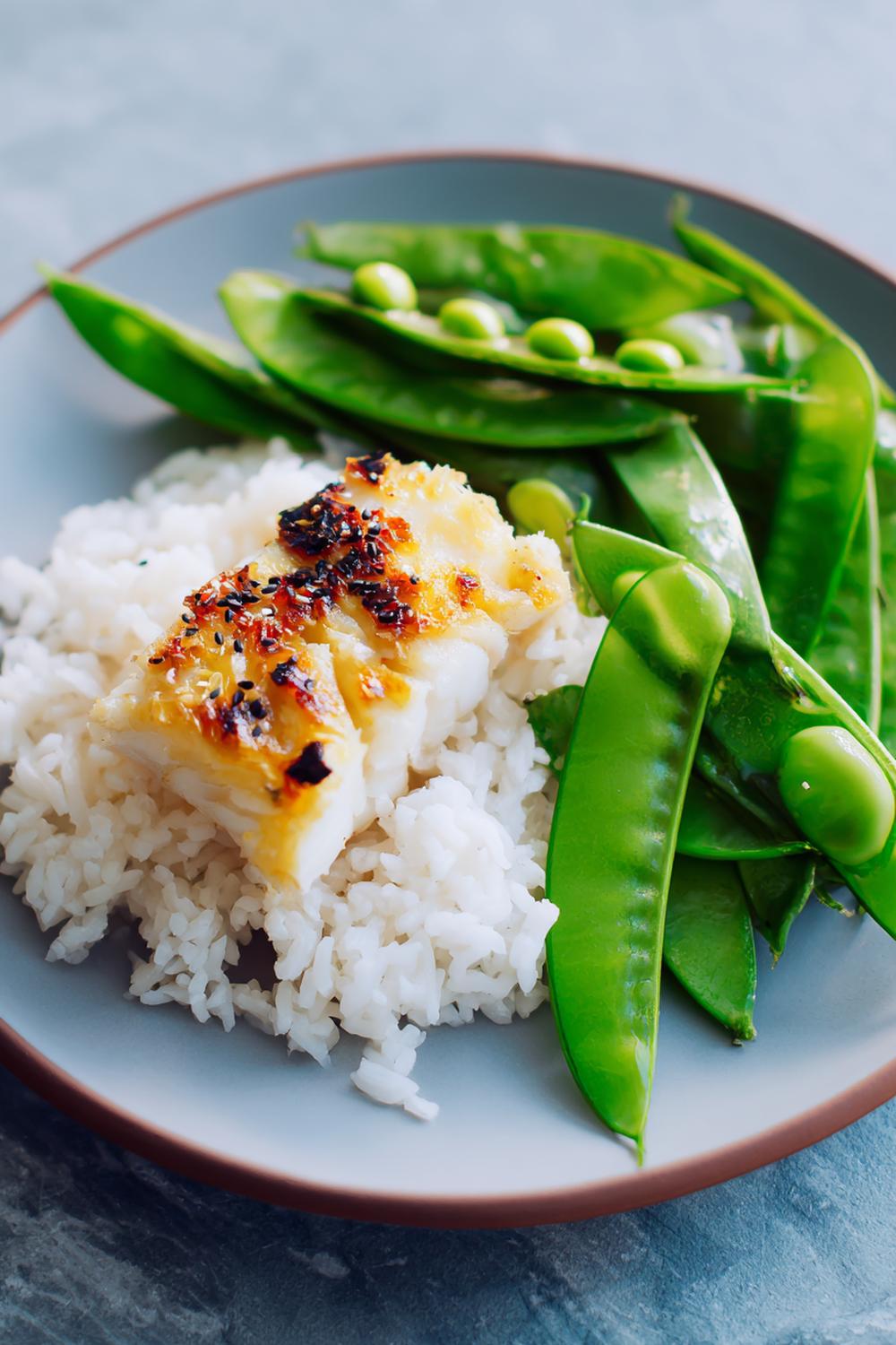 18. Healthy Recipes for Athletes 2026: Miso Ginger Cod with Steamed Jasmine Rice and Snap Pea Shine