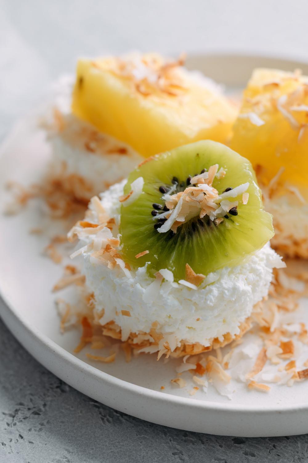 7. Tropical Cottage Cheese Snack Box with Pineapple, Kiwi, and Toasted Coconut