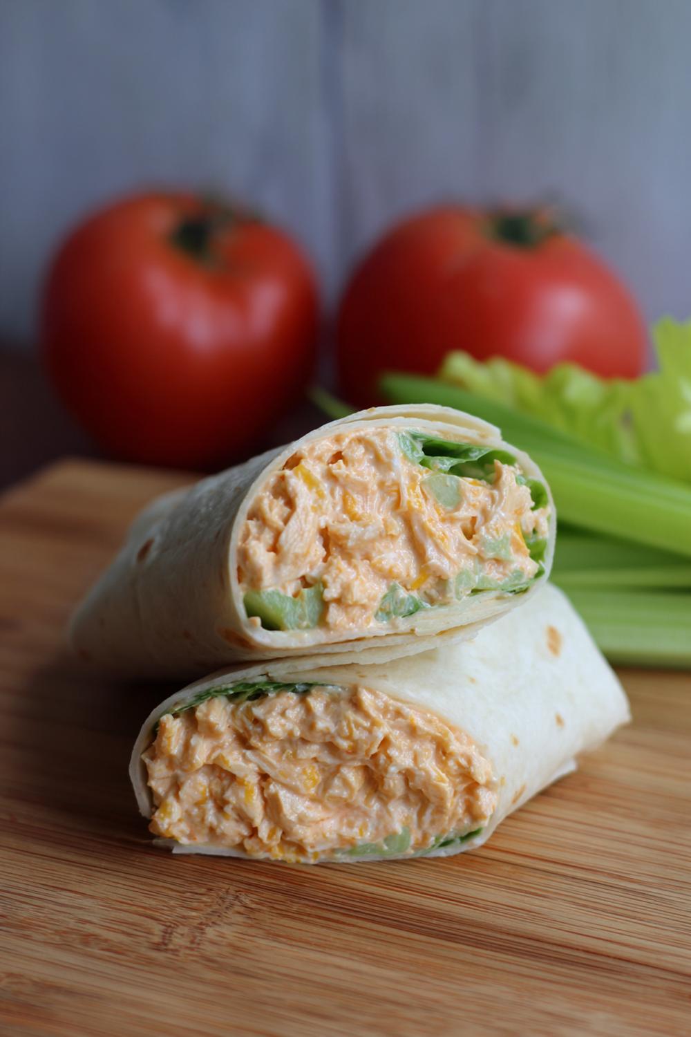6. Buffalo and Celery High Protein Chicken Salad Wrap Filling