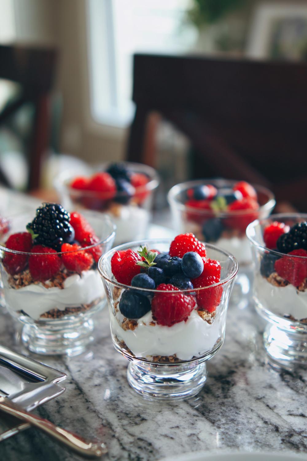 8. High Protein Meal Prep 2026 Greek Yogurt Parfait with Chia and Berries Cups