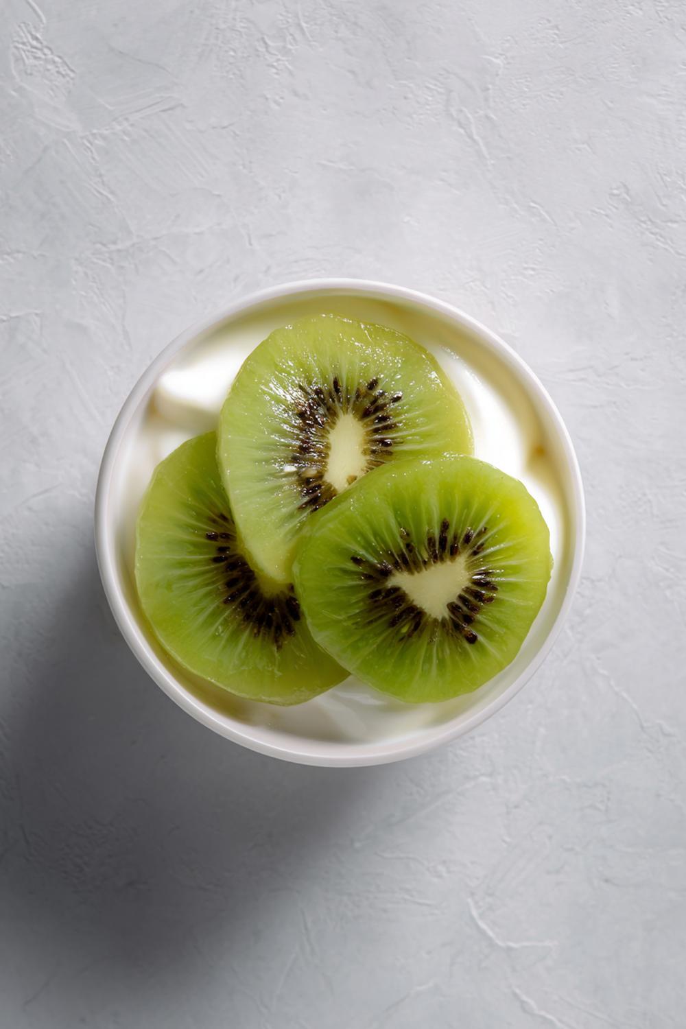 31. Skyr Snack Cup with Vanilla Bean and Kiwi Slices
