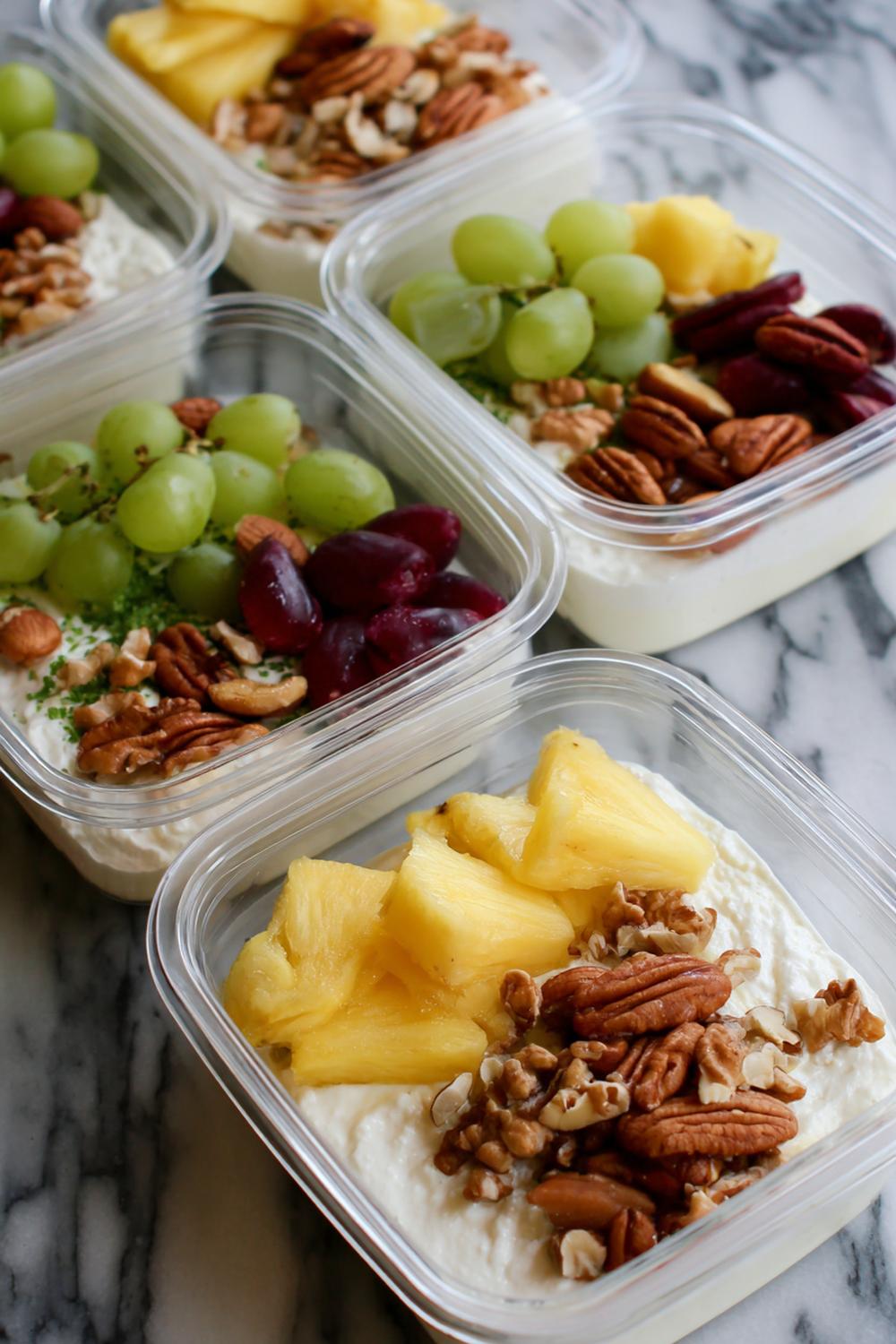 9. Lean Bulking Meal Prep 2026 Cottage Cheese Snack Boxes with Pineapple and Nuts