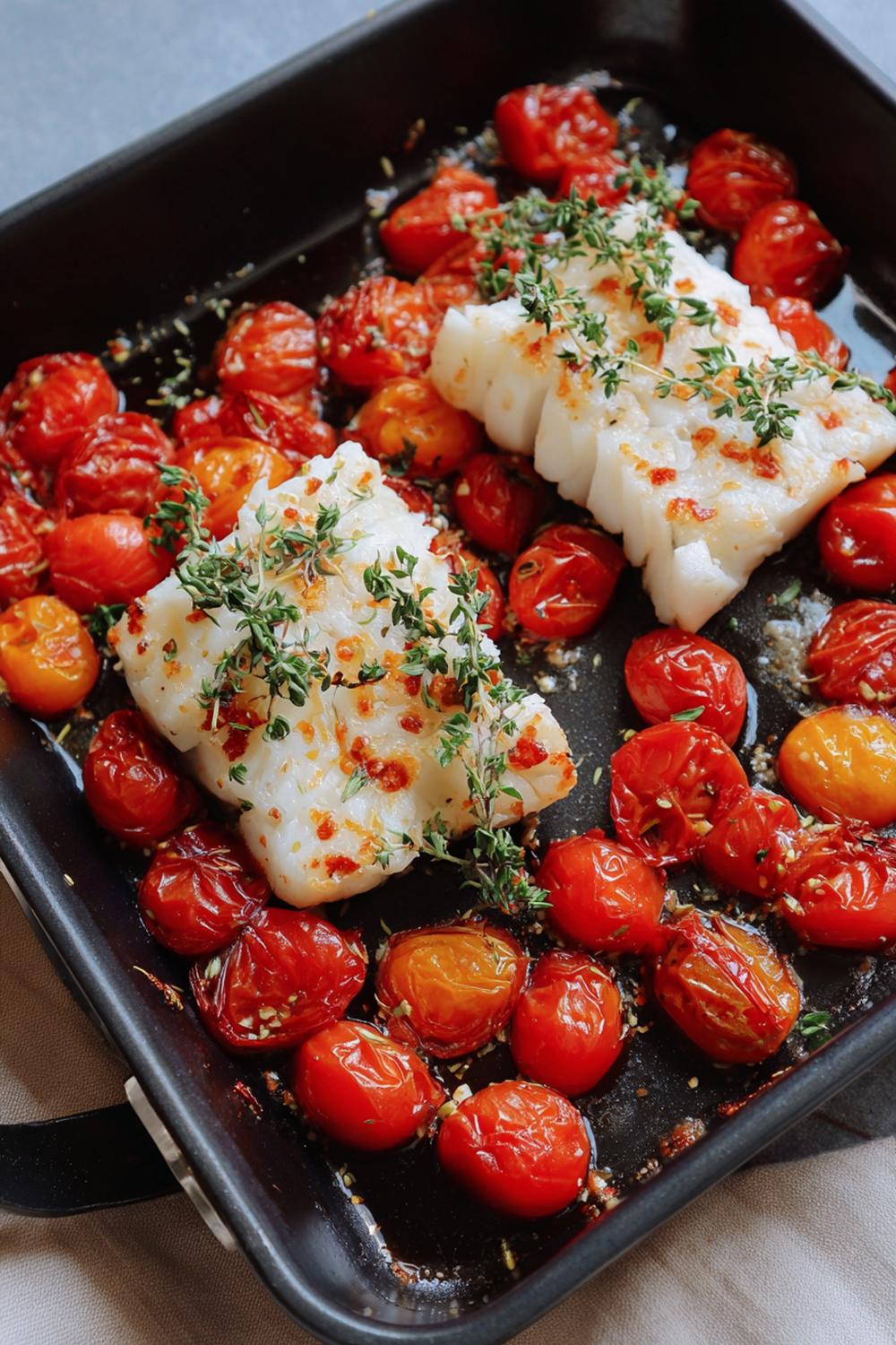 11. Seared Cod and Roasted Cherry Tomatoes Protein Meal