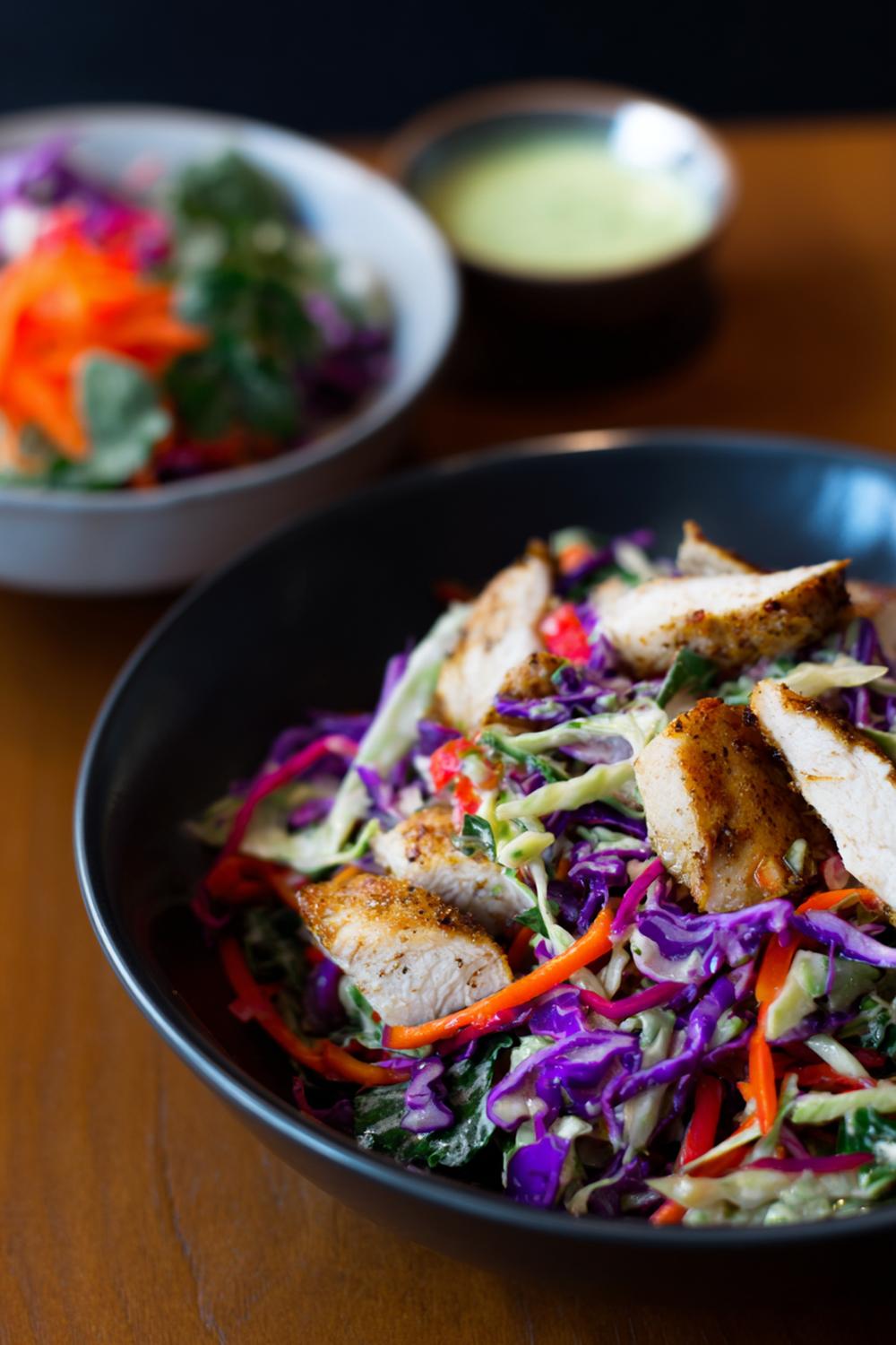 14. Chicken and Rainbow Cabbage Crunch Salad Protein Meal