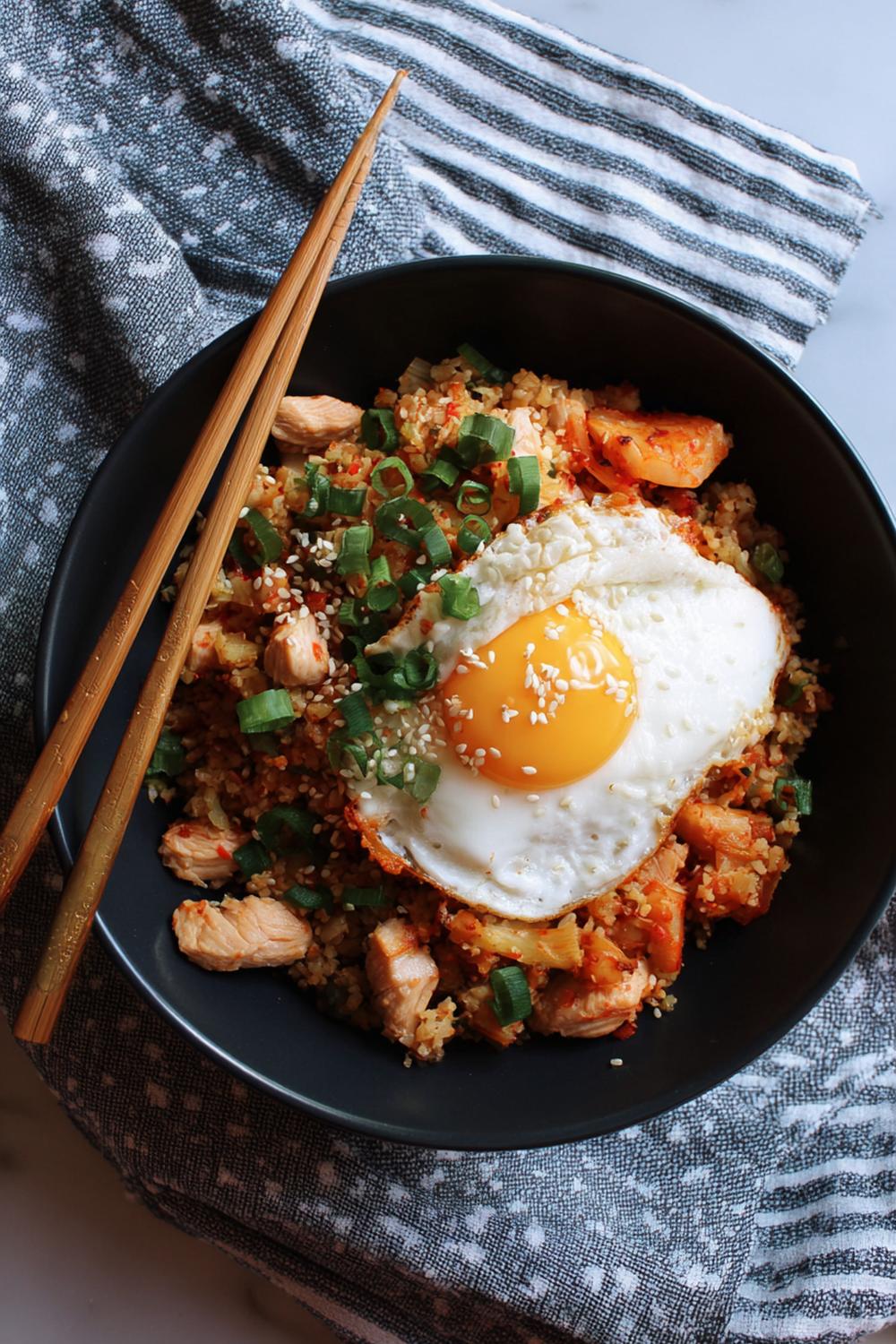 28. Chicken and Kimchi Cauliflower Fried Rice Protein Meal