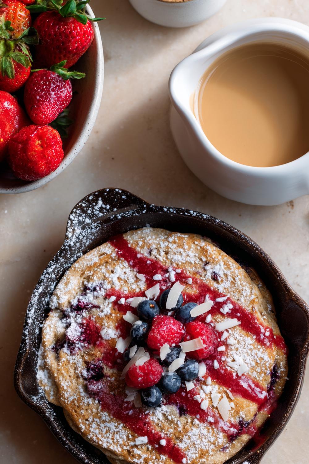 35. Protein Pancake and Berry Skillet Protein Meal