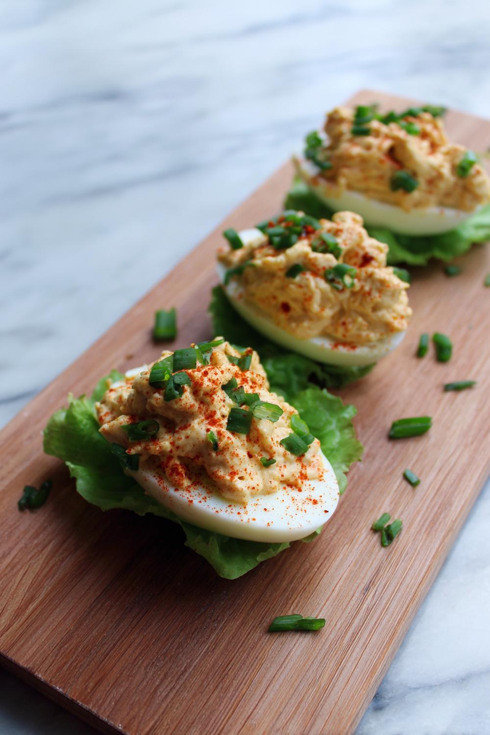 3. Deviled-Egg Low-Carb Carnivore Inspired Chicken Salad with Paprika Dust and Velvety Texture