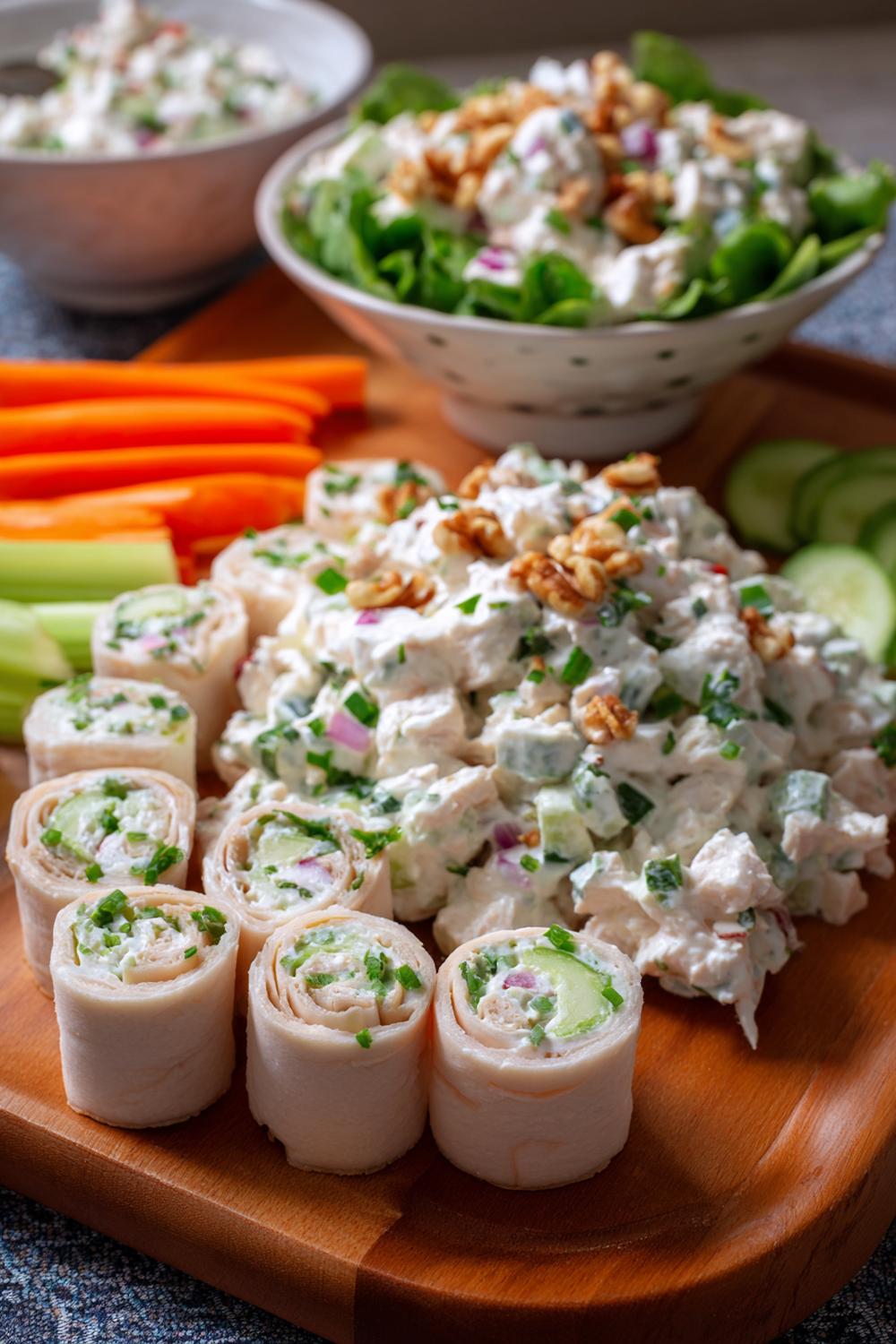 4. Cream-Cheese Low-Carb Carnivore Inspired Chicken Salad with Rolled Deli Bites
