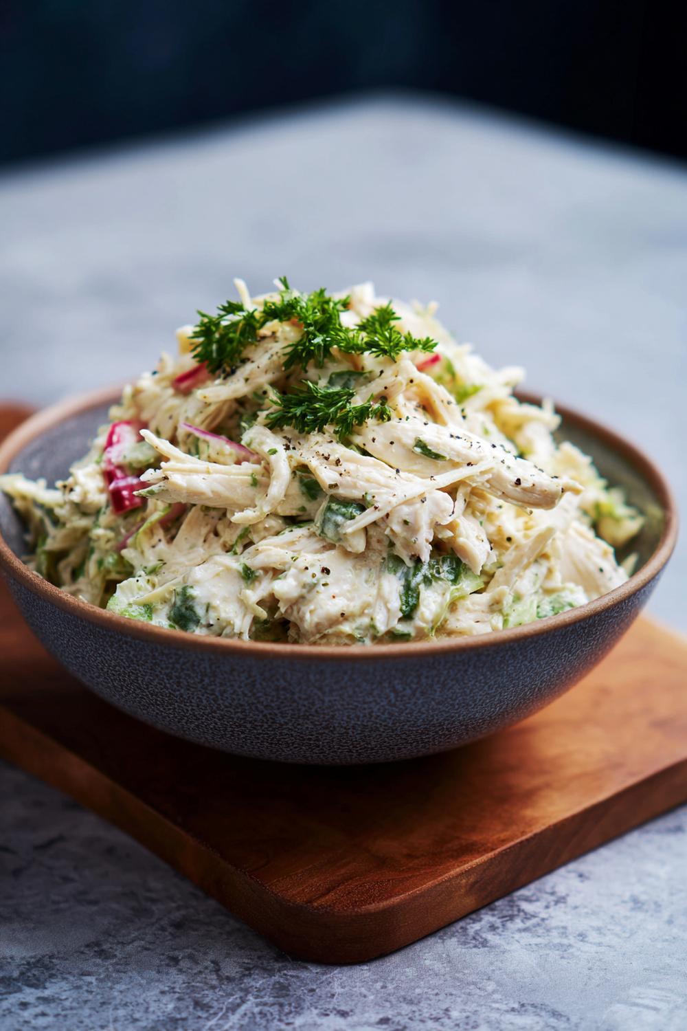 5. Garlic-Butter Low-Carb Carnivore Inspired Chicken Salad with Warm Shreds and Pan Gloss