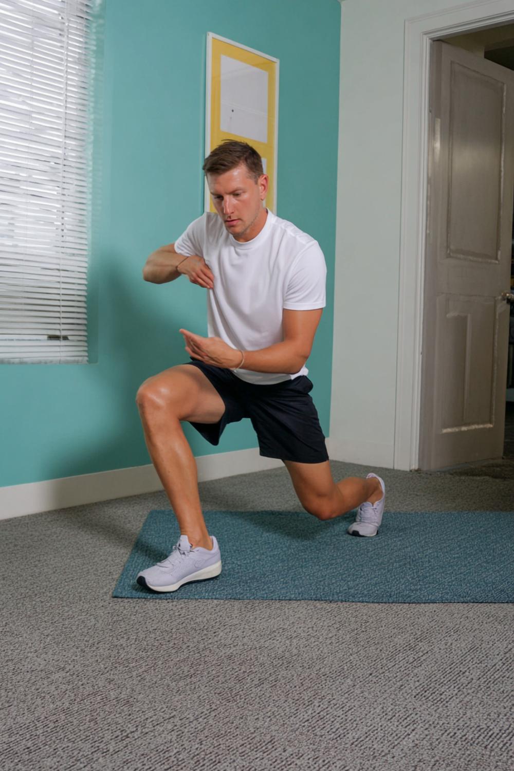 10. Low Impact Weight Loss Workout Side-Lunge Sweep with a Sliders Setup