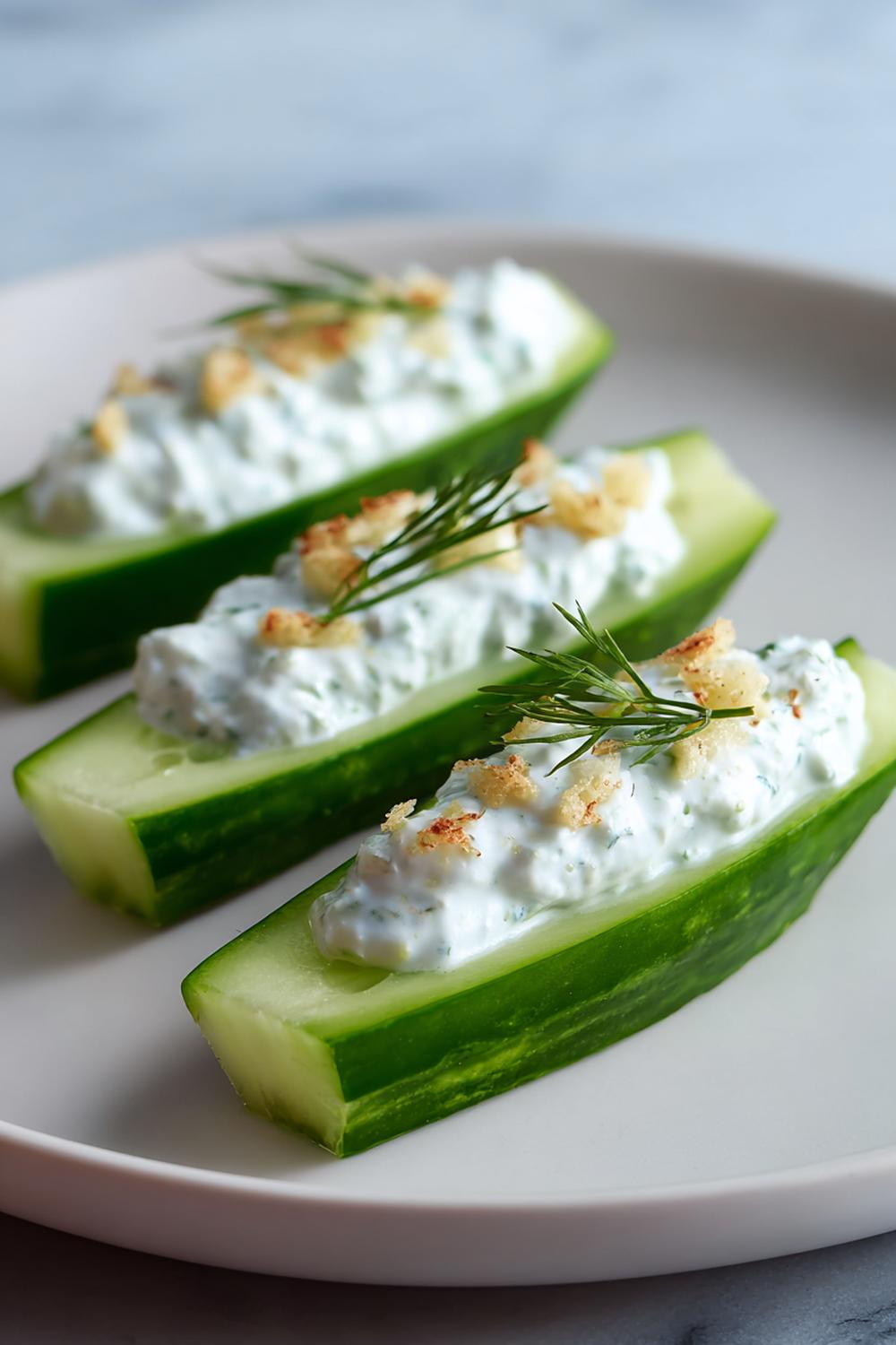 1. No Cook Protein Snacks 2026 Greek Yogurt Ranch Cucumber Boats