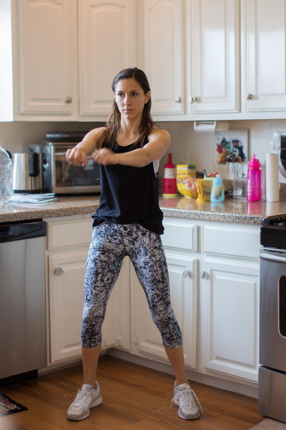 5. No Equipment Weight Loss Workout Kitchen Counter Strength Circuit With Water Break Cues