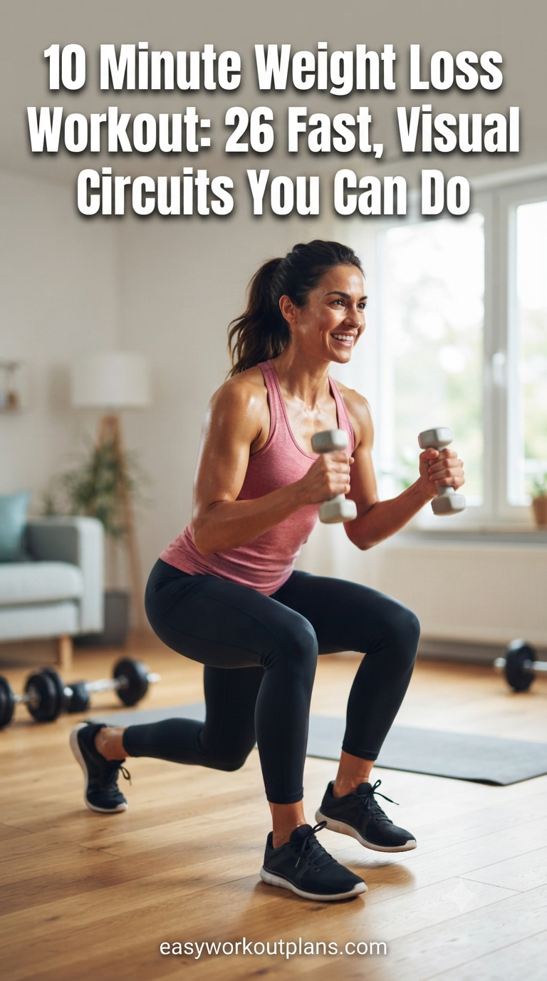 10 Minute Weight Loss Workout: 26 Fast, Visual Circuits You Can Do Anywhere