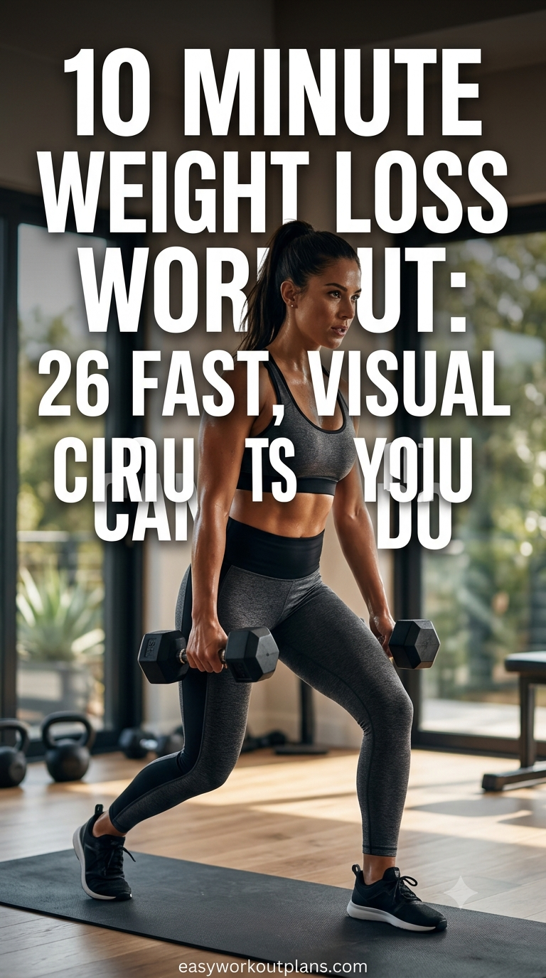 10 Minute Weight Loss Workout: 26 Fast, Visual Circuits You Can Do Anywhere
