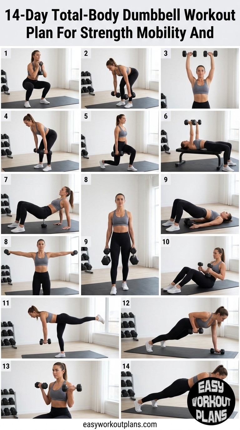 14-Day Total-Body Dumbbell Workout Plan For Strength Mobility And Results
