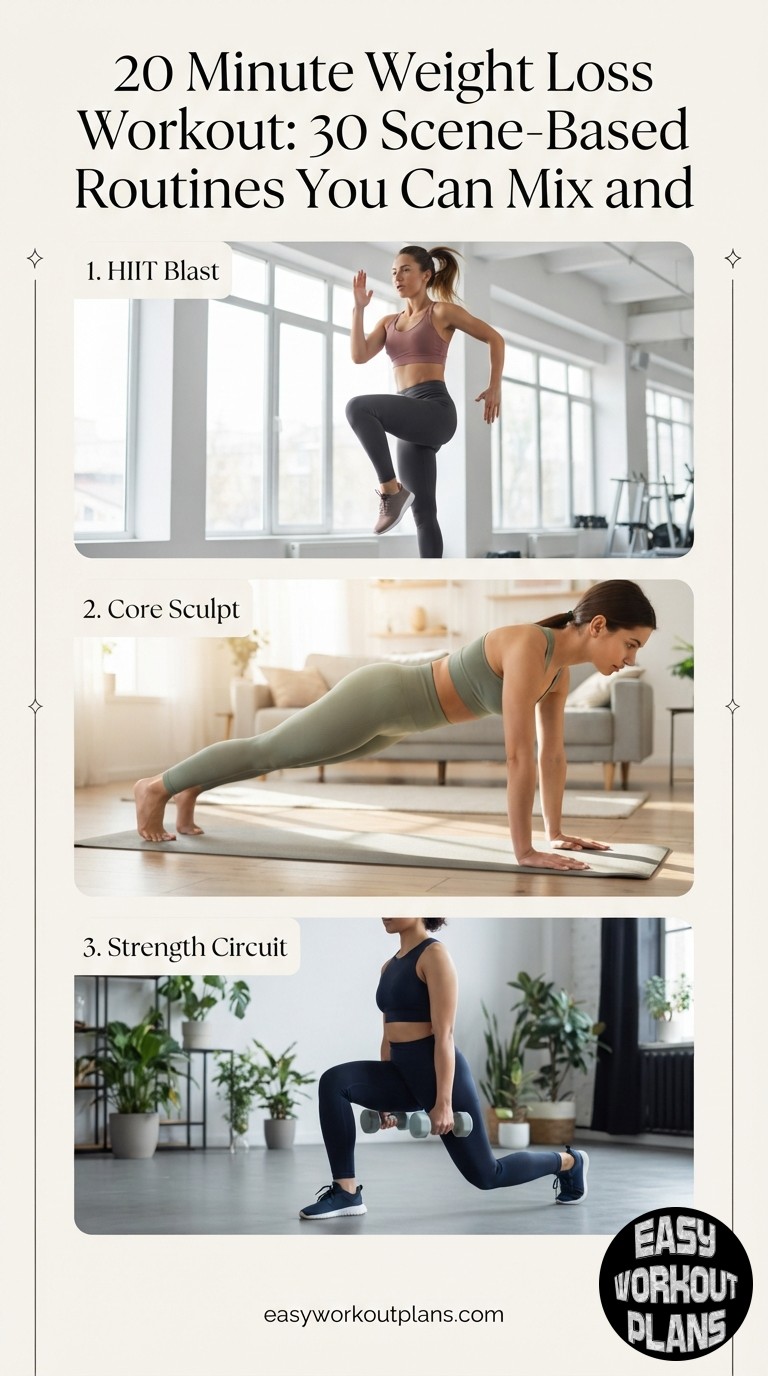 20 Minute Weight Loss Workout: 30 Scene-Based Routines You Can Mix and Match