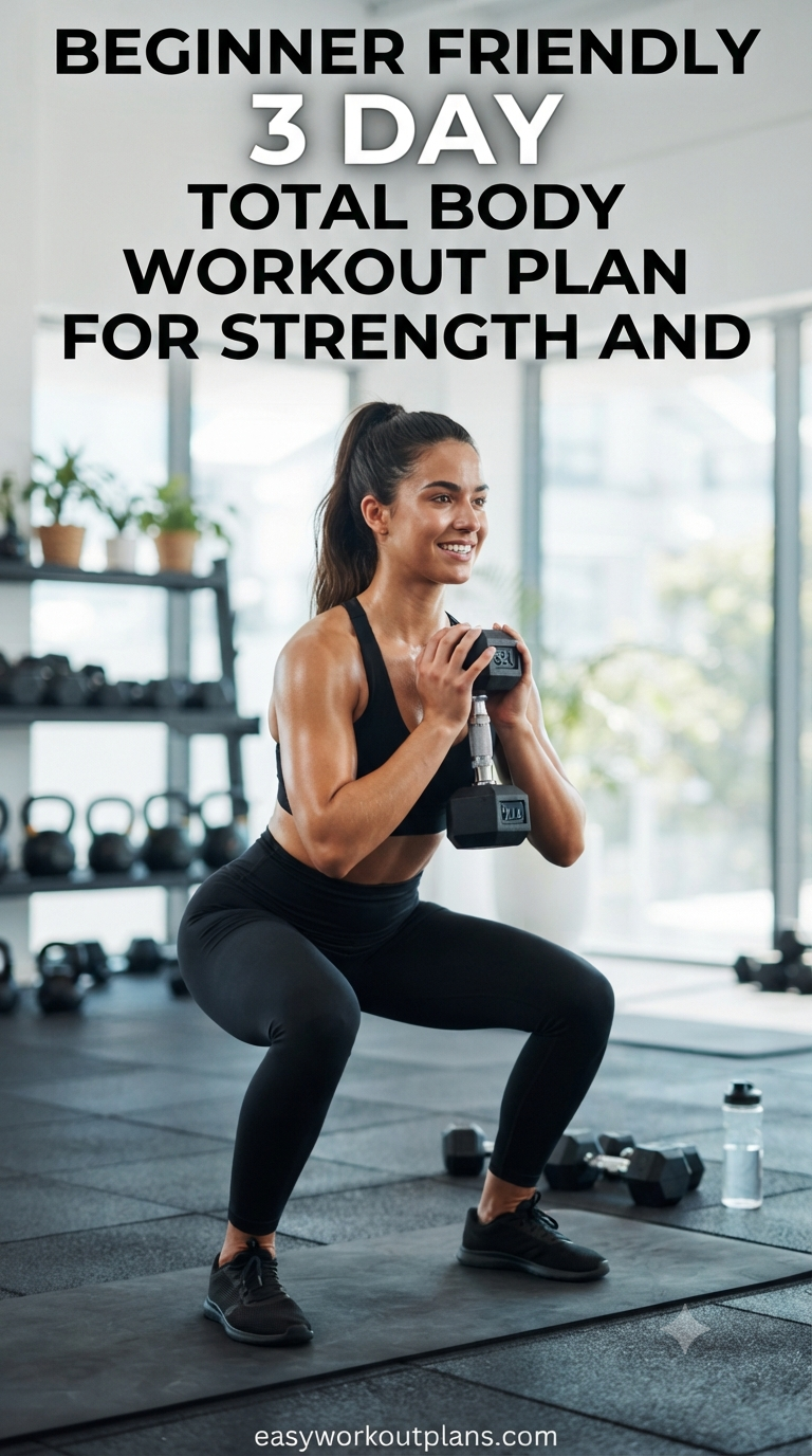 Beginner Friendly 3 Day Total Body Workout Plan For Strength And Confidence