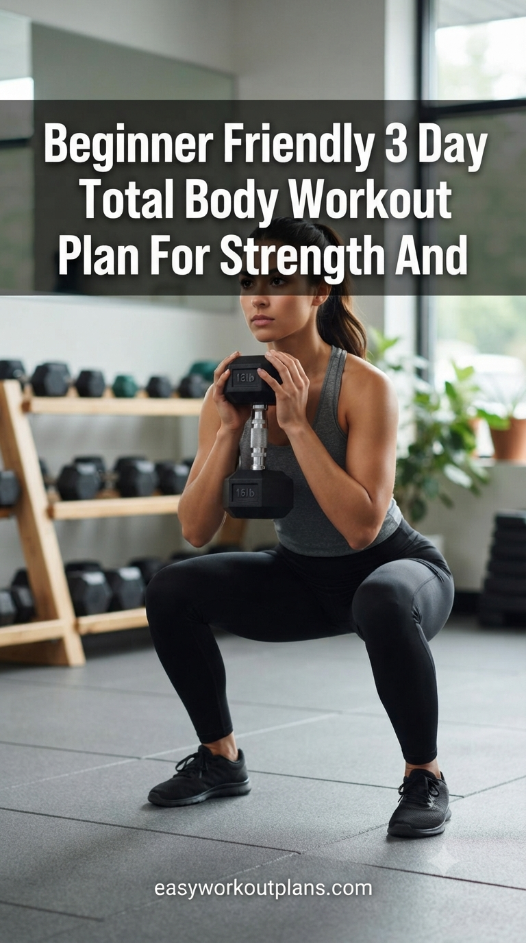 Beginner Friendly 3 Day Total Body Workout Plan For Strength And Confidence