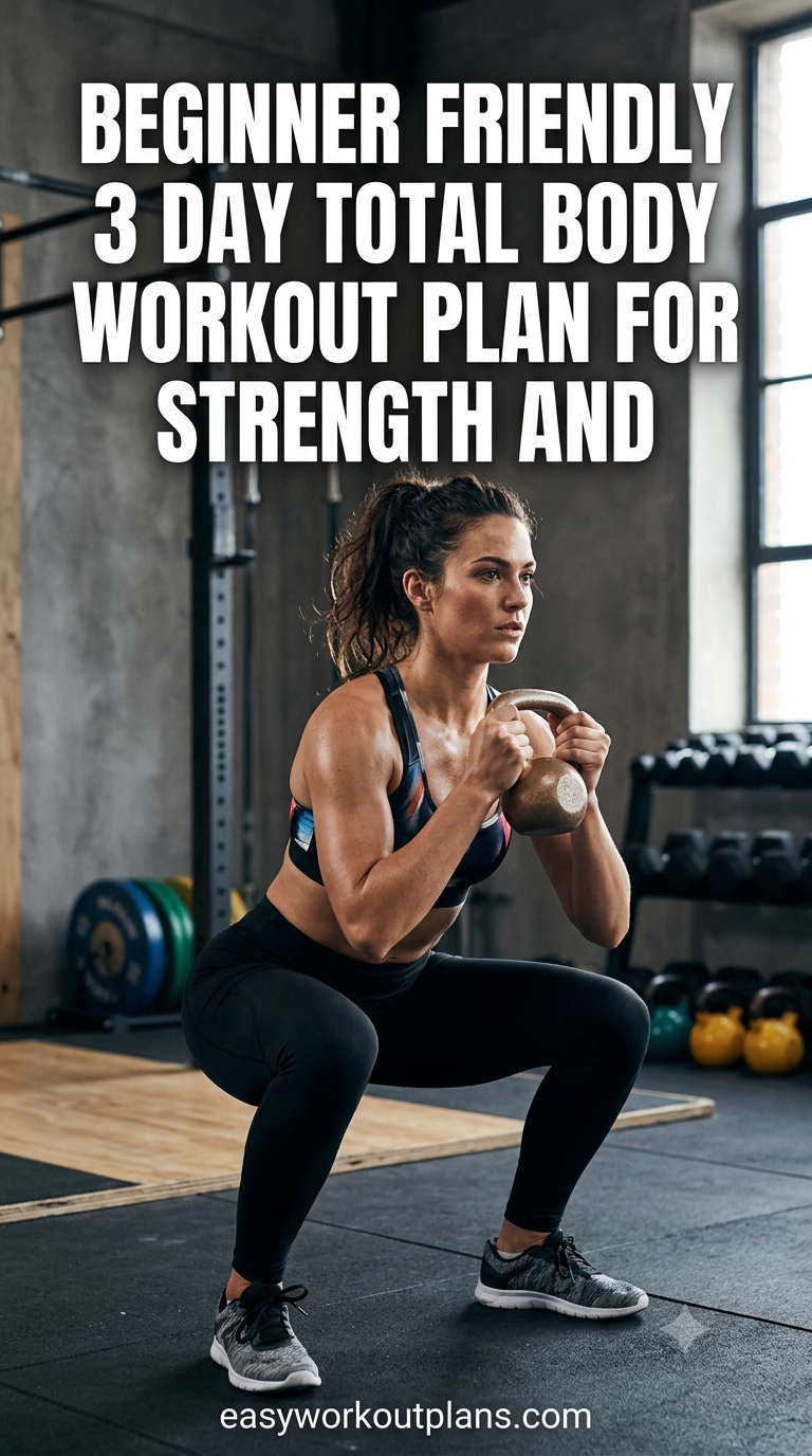 Beginner Friendly 3 Day Total Body Workout Plan For Strength And Confidence