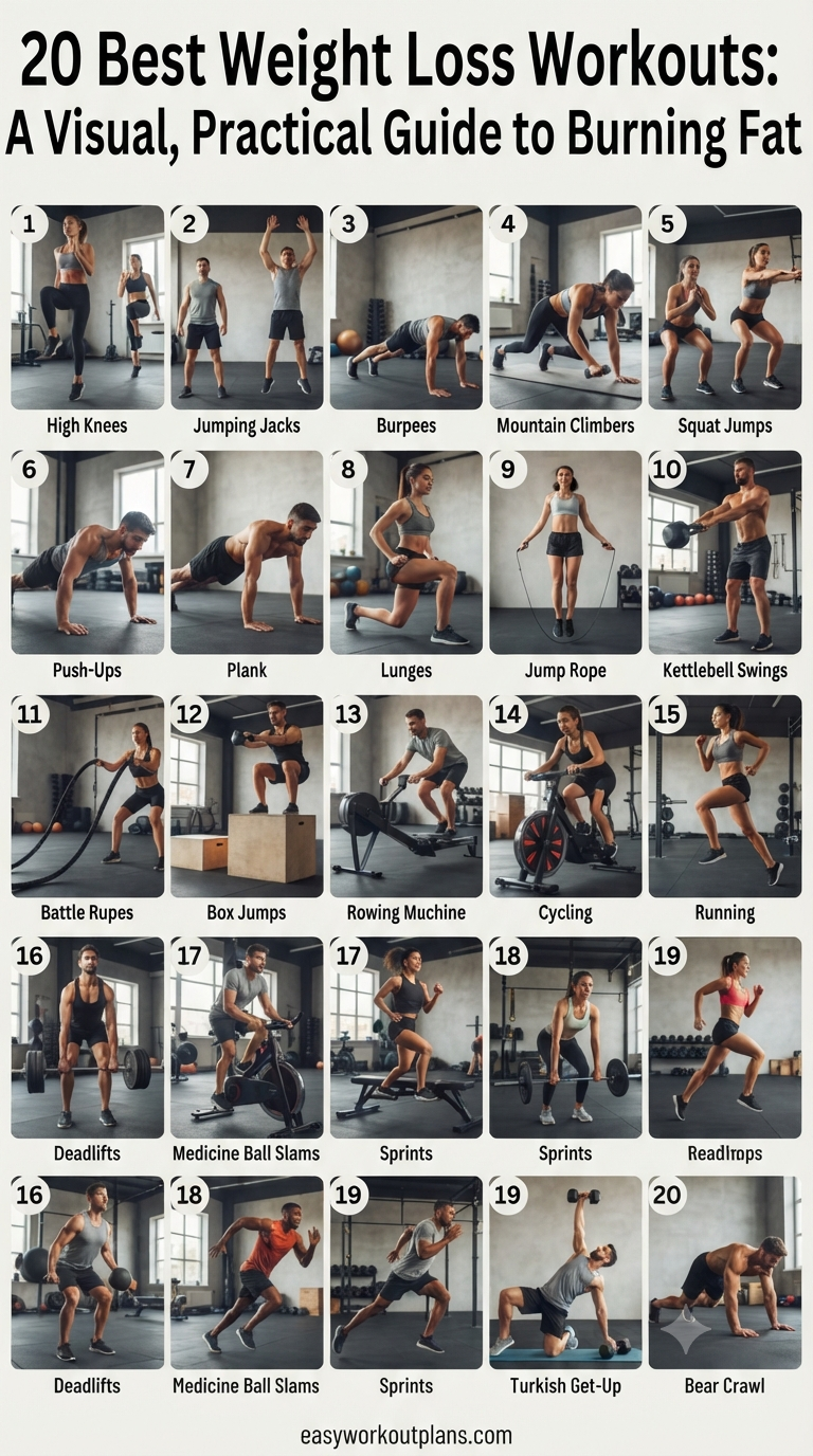 20 Best Weight Loss Workouts: A Visual, Practical Guide to Burning Fat and Building Momentum