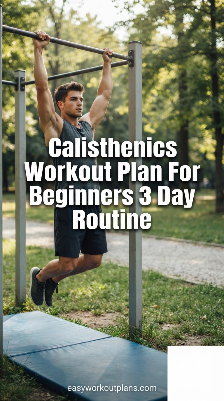 Calisthenics Workout Plan For Beginners 3 Day Routine