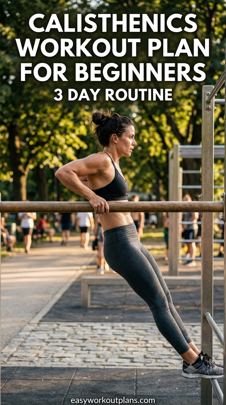 Calisthenics Workout Plan For Beginners 3 Day Routine