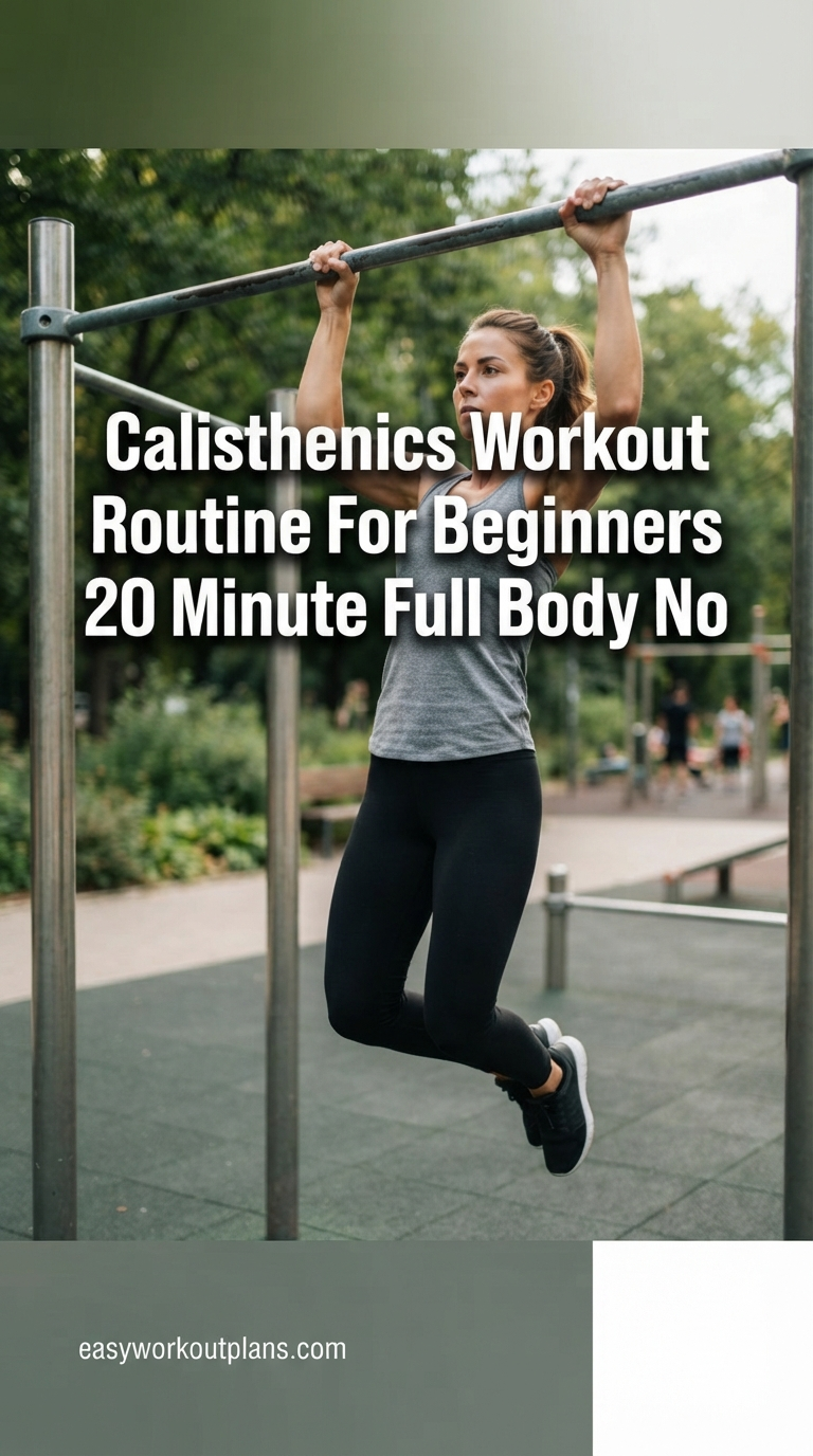 Calisthenics Workout Routine For Beginners 20 Minute Full Body No Equipment Plan