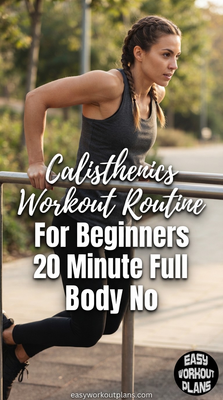Calisthenics Workout Routine For Beginners 20 Minute Full Body No Equipment Plan