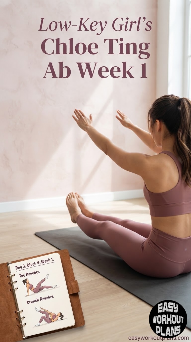 Low-Key Girl’s Chloe Ting Ab Week 1