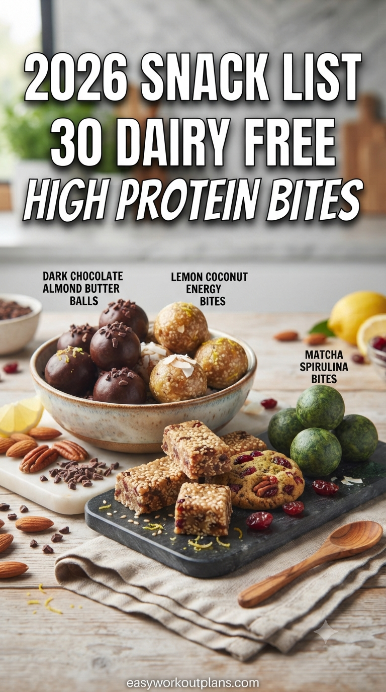 2026 Snack List 30 Dairy Free High Protein Bites