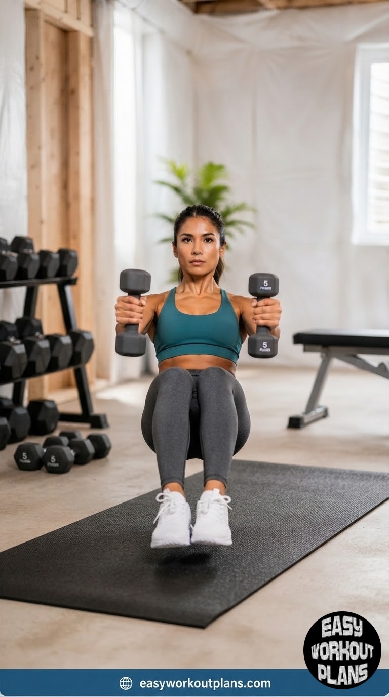 Light Dumbbell Floor Core Workout