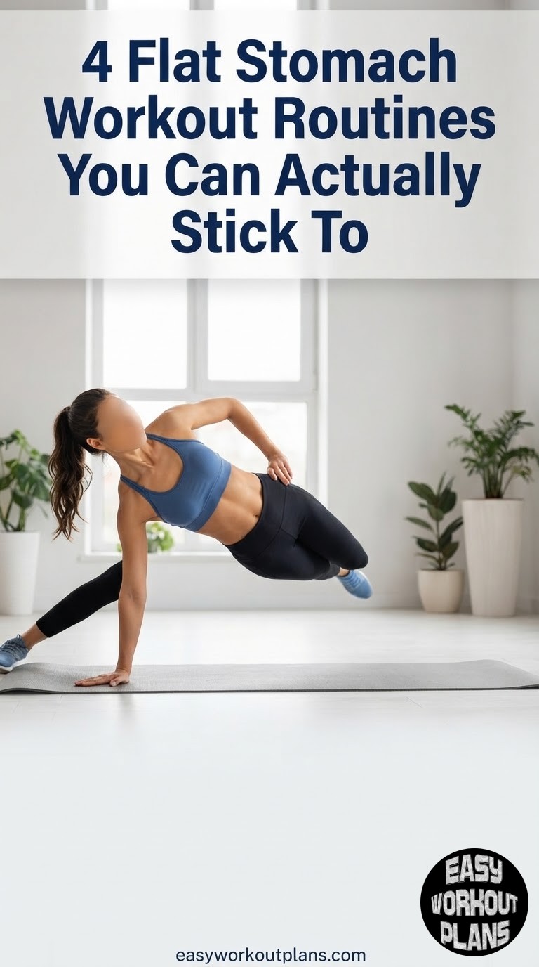 4 Flat Stomach Workout Routines You Can Actually Stick To