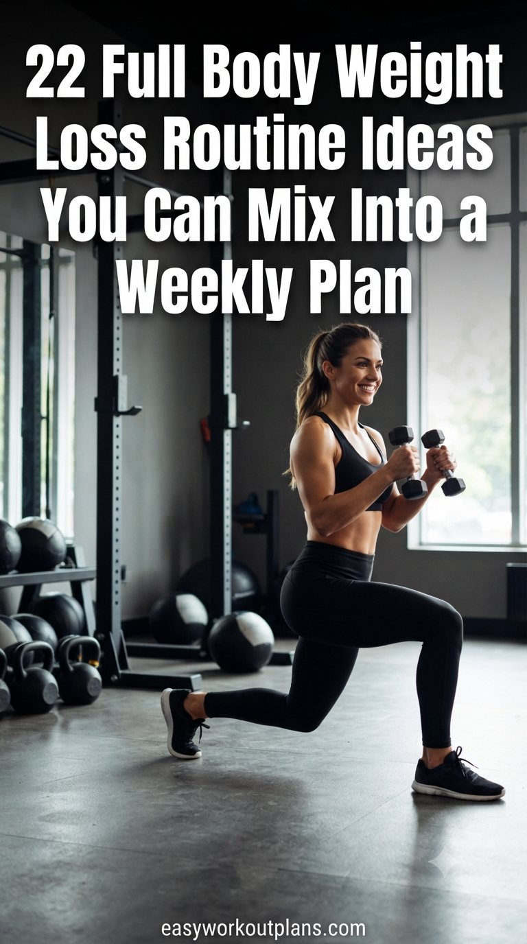 22 Full Body Weight Loss Routine Ideas You Can Mix Into a Weekly Plan