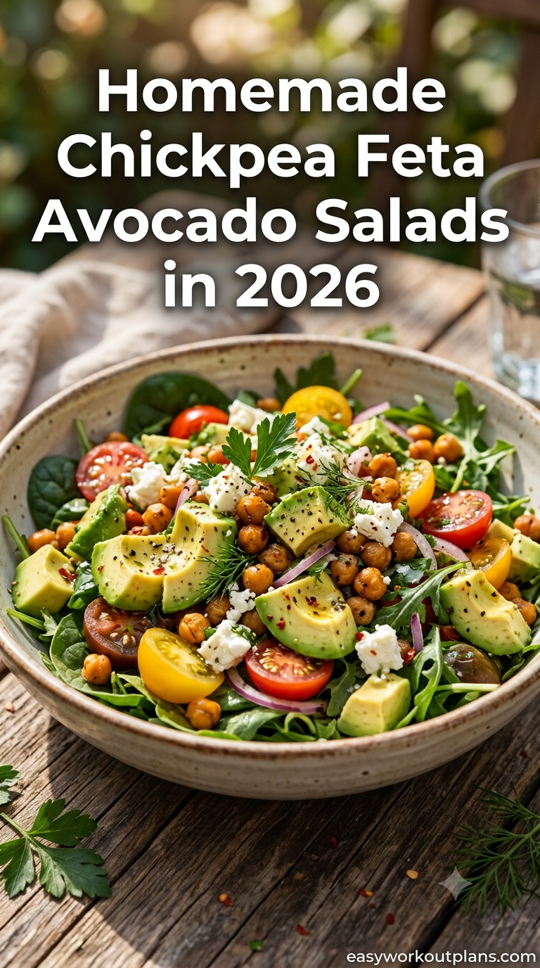 Homemade Chickpea Feta Avocado Salads in 2026