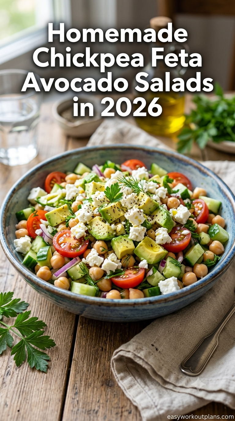 Homemade Chickpea Feta Avocado Salads in 2026