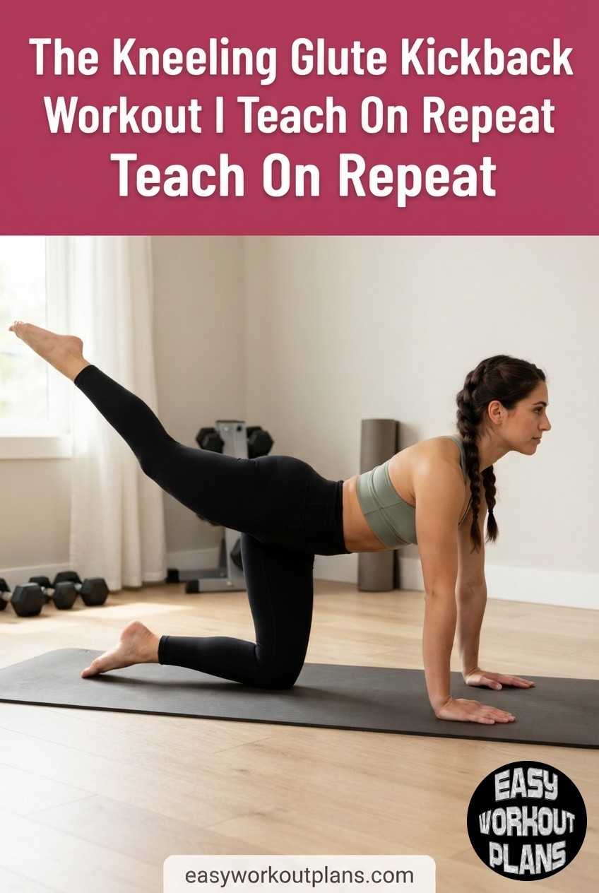 The Kneeling Glute Kickback Workout I Teach On Repeat