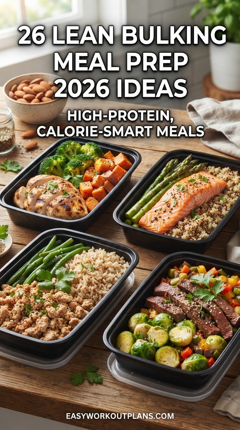 26 Lean Bulking Meal Prep 2026 Ideas: High-Protein, Calorie-Smart Meals