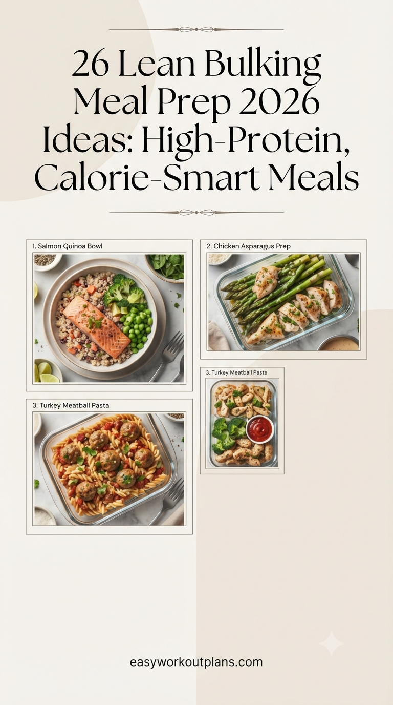26 Lean Bulking Meal Prep 2026 Ideas: High-Protein, Calorie-Smart Meals