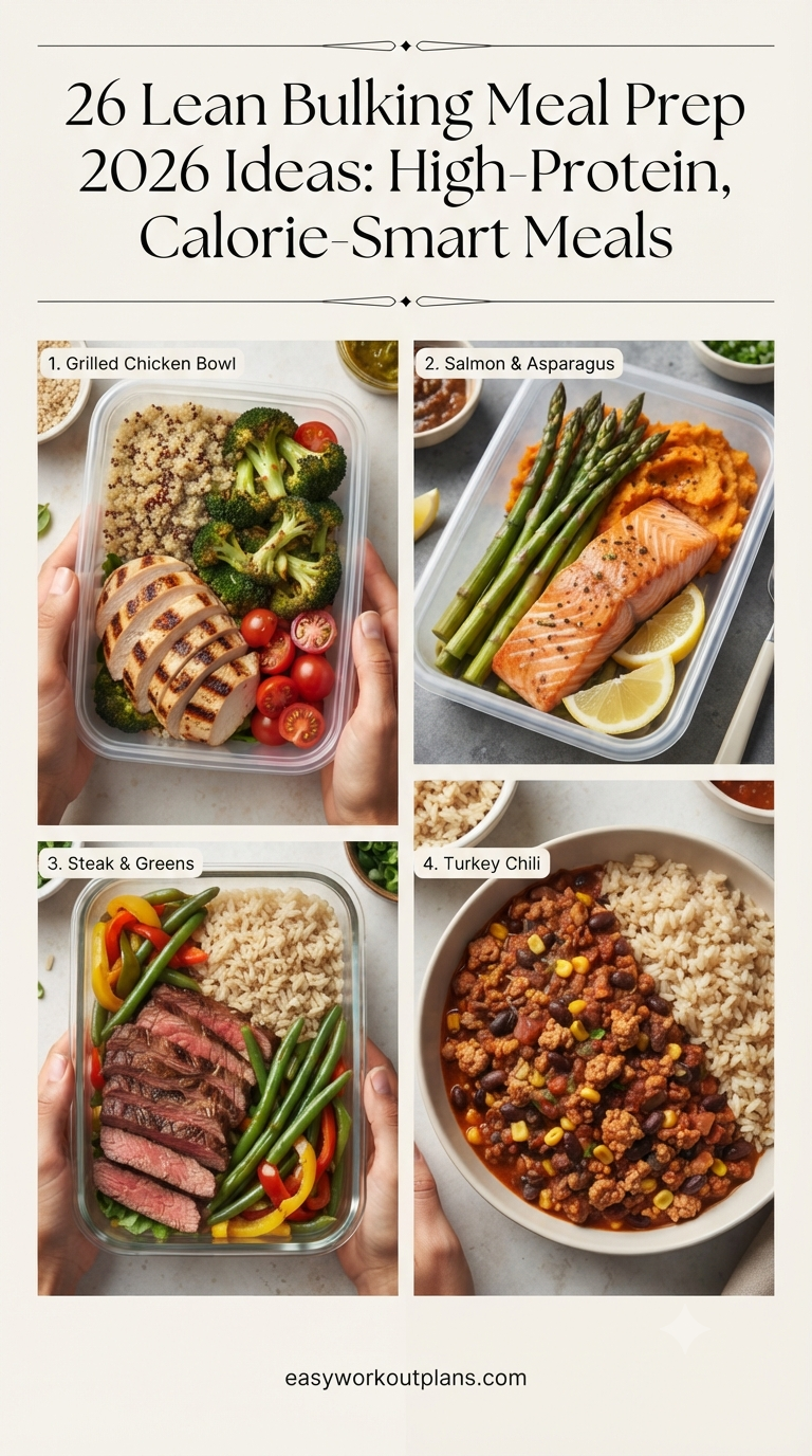 26 Lean Bulking Meal Prep 2026 Ideas: High-Protein, Calorie-Smart Meals